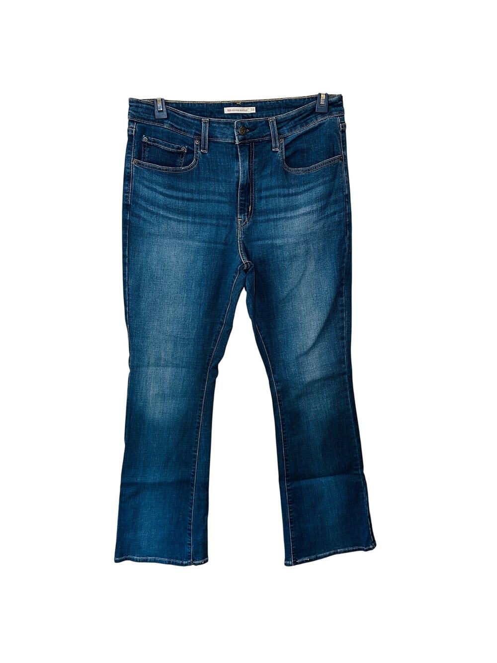 Levi 725 High Rise Bootcut Dark Wash Jean 33